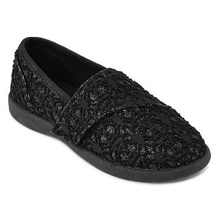 Okie Dokie Lacey Toddler Girls Slip On Shoes, Black