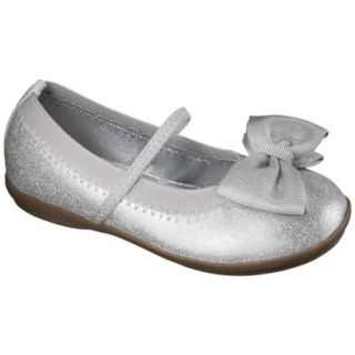 Toddler Girls Cherokee Gilda Ballet Flat   Silver 7