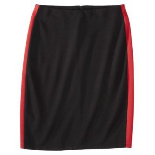 Mossimo Womens Ponte Color block Pencil Skirt   Black/Red XL