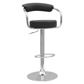 Chintaly Rocky Hill Adjustable Swivel Bar Stool   0326 AS BLK