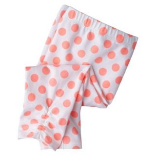 Circo Newborn Girls Polka Dot Legging   Moxie Peach 3 6 M