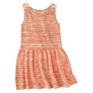 Infant Toddler Girls Sleeveless Knit Dress   Orange 3T