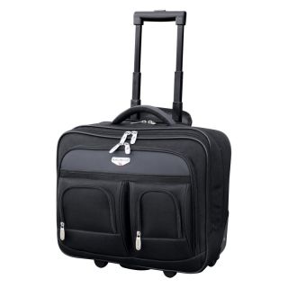 Travelers Club Luggage 17 in. Dual Section Rolling Briefcase With Padded Laptop