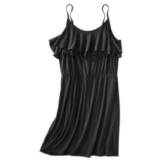 Mossimo Supply Co. Juniors Plus Size Sleeveless Ruffle Front Dress   Black 1