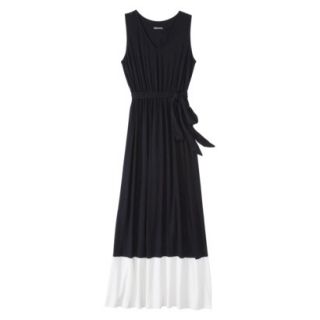 Merona Petites Sleeveless Color block Maxi Dress   Black/Cream XLP