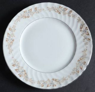 Fine China of Japan Jacqueline Salad Plate, Fine China Dinnerware   Gold & Blue