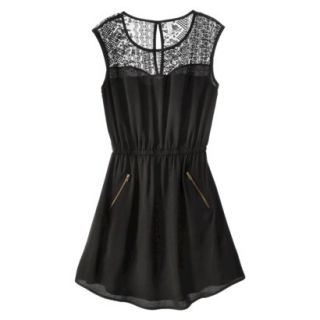 Xhilaration Juniors Lace Top Dress   Black S