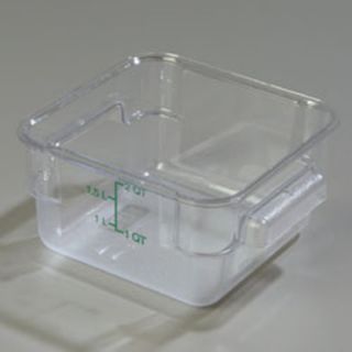 Carlisle 2 qt Square Food Storage Container   Clear