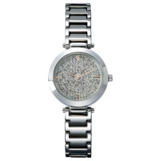Womens Pave Dial Watch   Silver
