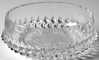 Indiana Glass Diamond Point Clear Small Fruit Dessert Bowl   Clear, Heavy Presse
