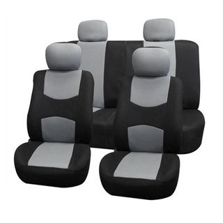 Fh Group Gray Full Set Fabric Auto Seat Covers