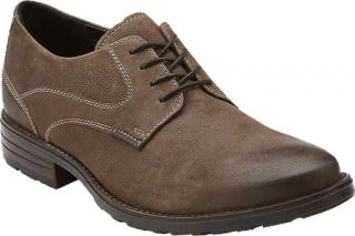 Mens Clarks Denton Stroll   Taupe Leather Lace Up Shoes