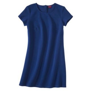 Merona Womens Textured Cap Sleeve Shift Dress   Waterloo Blue   XL