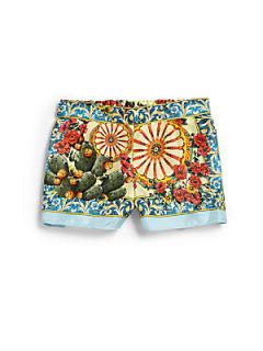 Dolce & Gabbana Infants Silk Floral Printed Shorts   Floral Color