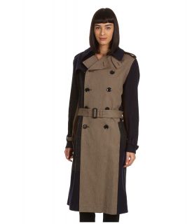 Ys by Yohji Yamamoto U Trench Coat Womens Clothing (Gray)
