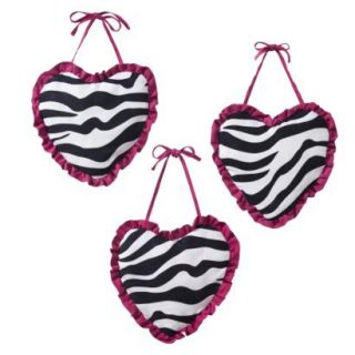 Sweet Jojo Designs Pink Zebra Wall Hangings