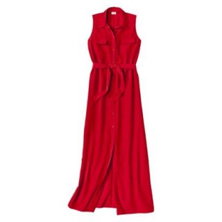 Merona Womens Maxi Shirt Dress   Wowzer Red   XXL