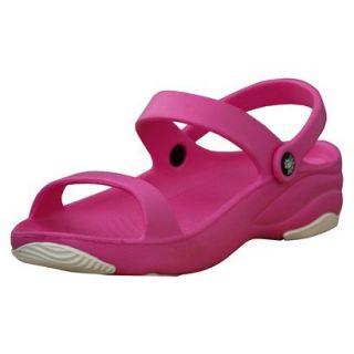 USADawgs Hot Pink / White Premium Womens 3 Strap Sandal   8