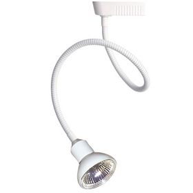 Elco Lighting ET550W Track Lighting, Low Voltage 24 Thin Goose Neck Track Fixture w/ Solid Shade White