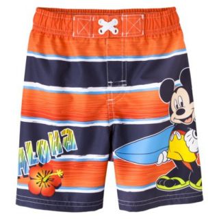 Disney Mickey Mouse Infant Toddler Boys Swim Trunk   Red 5T