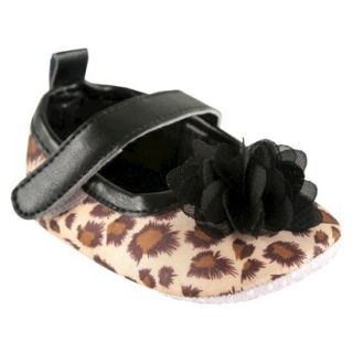 Luvable Friends Infant Girls Leopard Mary Jane Shoe   Brown 0 6 M