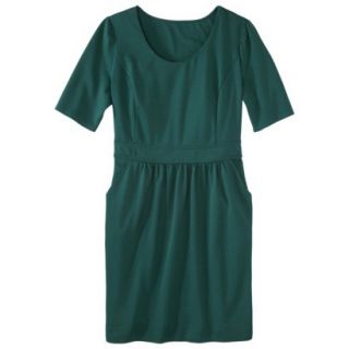Mossimo Womens Plus Size Elbow Sleeve Ponte Dress   Green 3