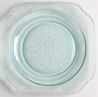 Indiana Glass Recollection Green (Teal) 7 Salad Plate   Teal Green,Pressed,Scro