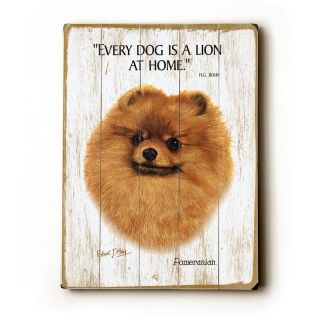 Artehouse Pomeranian Wooden Wall Art   14W x 20H in. Brown   0004 3035 26