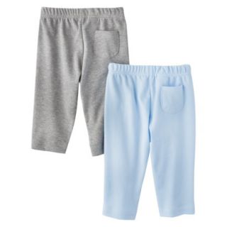Circo Newborn Boys 2 Pack Pants   Light Blue/Grey NB