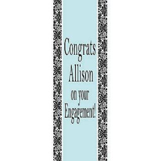 Together Forever Personalized Vertical Vinyl Banner    54 X 18 Inches, Blue, Grey, White