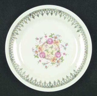 Edwin Knowles Royal Knowlton Salad Plate, Fine China Dinnerware   Outer Gold Fil