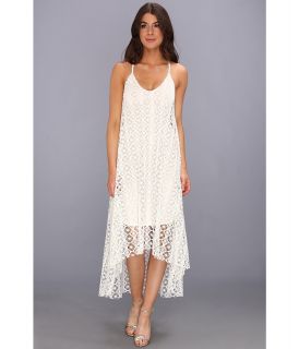 Tbags Los Angeles High Low Crochet Cami Dress w/ Braided Strap Womens Dress (White)