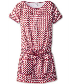 Little Marc Jacobs Flowers Print Dress With 2 Front Pockets Girls Dress (Pink)