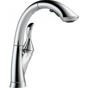 Delta Faucet 4153 DST Linden Single Handle Pull Out Kitchen Faucet