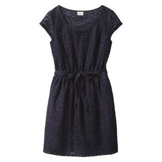 Merona Petites Short Sleeve Lace Overlay Dress   Navy XXLP3