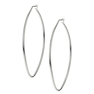 Journee Collection Sterling Silver 56 mm Oval Hoop Earrings   Silver