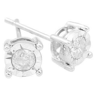 1 CT. T.W. Diamond Solitaire Illusion Stud Earrings in 10kt   White Gold