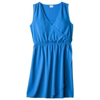 Merona Womens Woven Drapey Dress   Brilliant Blue   L