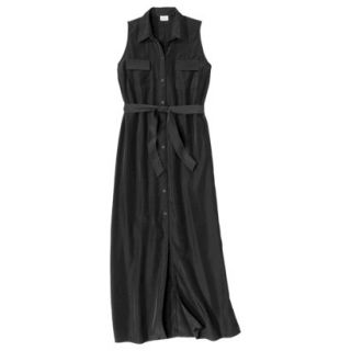 Merona Womens Maxi Shirt Dress   Black   XL