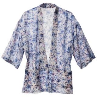 Mossimo Womens Sheer Kimono Jacket   Dark Floral Print S