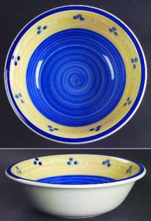 Gibson Designs Siesta Soup/Cereal Bowl, Fine China Dinnerware   Yellow&Blue, Ban