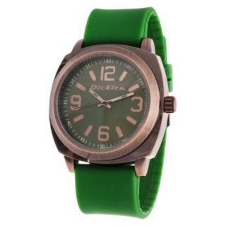 Dickies Mens Flexible Strap Antique Finish Analog Watch   Copper/Green
