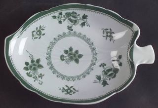 Spode Gloucester Green 7 Leaf Dish, Fine China Dinnerware   Green Flowers And D