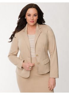 Lane Bryant Plus Size Ponte fitted jacket     Womens Size 18, Sandy beach