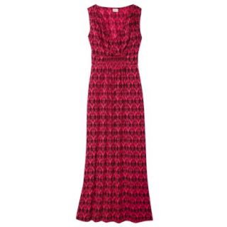 Merona Womens Woven Drapey Maxi Dress   Berry Cobbler Print   XL
