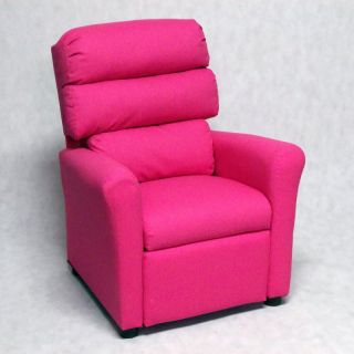 Brazil Furniture Waterfall Back Child Recliner   Dixie Pink   1455 DIXIE PINK