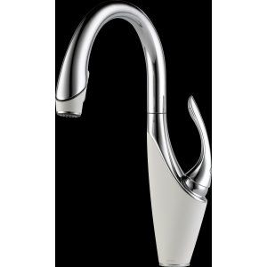 Delta Faucet 63055LF PCMW Vuelo Single Handle Pull Down Kitchen Faucet