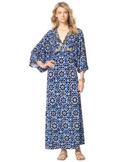 Studded Printed Maxi Dress, Womens   MICHAEL Michael Kors