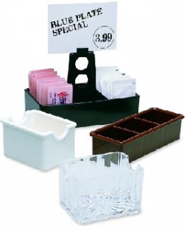 Carlisle Crystalite Sugar Packet Caddy, Holds 20 Packets, Clear, NSF