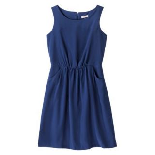 Merona Womens Woven Drapey Dress   Waterloo Blue   S